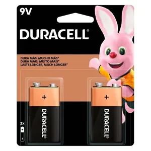 Bateria Alcalina Duracell 9V Mn1604 com 2 Unidades de Longa Duração para Dispositivos Eletrônicos Bateria Alcalina Duracell 9V Mn1604 com 2 Unidades de Alta Performance para Uso Geral