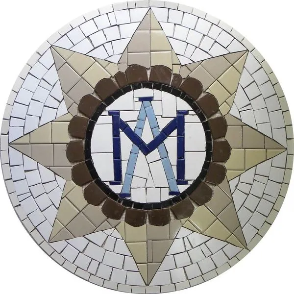 Símbolo Brasão Sacro Emblema De Maria Tamanho 120cm
