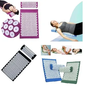 Tapete de Acupuntura para Yoga com Travesseiro e Colchonete Tapete Acumputura Yoga Travesseiro Colchonete Kit Verde Tapete de Acupuntura para Yoga com Travesseiro e Colchonete Tapete Acumputura Yoga Travesseiro