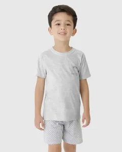 Pijama Infantil Menino União Abraço Energia Em Algodão Malwee Kids Cinza - 4