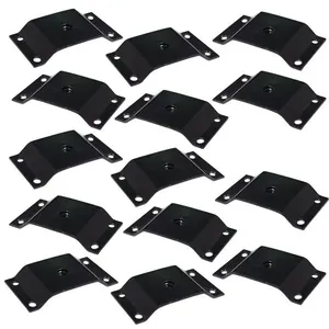 Kit 14 Chapinhas Chapa Elevada Fixação Pés Palito Rosca 5/16 Preto G59