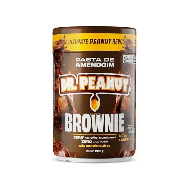 Pasta De Amendoim Dr Peanut Brownie Com Whey Protein 250g PASTA AMENDOIM DR PEANUT 250G BROWNIE C/
