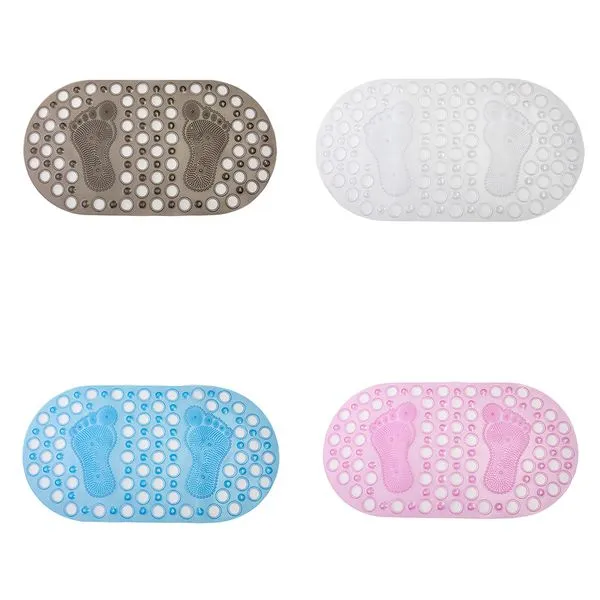 Tapete Box Oval Sortido Plástico PVC 66x36x0,2cm LM3584AMB - honeyhome