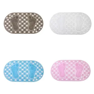 Tapete Box Oval Sortido Plástico PVC 66x36x0,2cm LM3584AMB - honeyhome