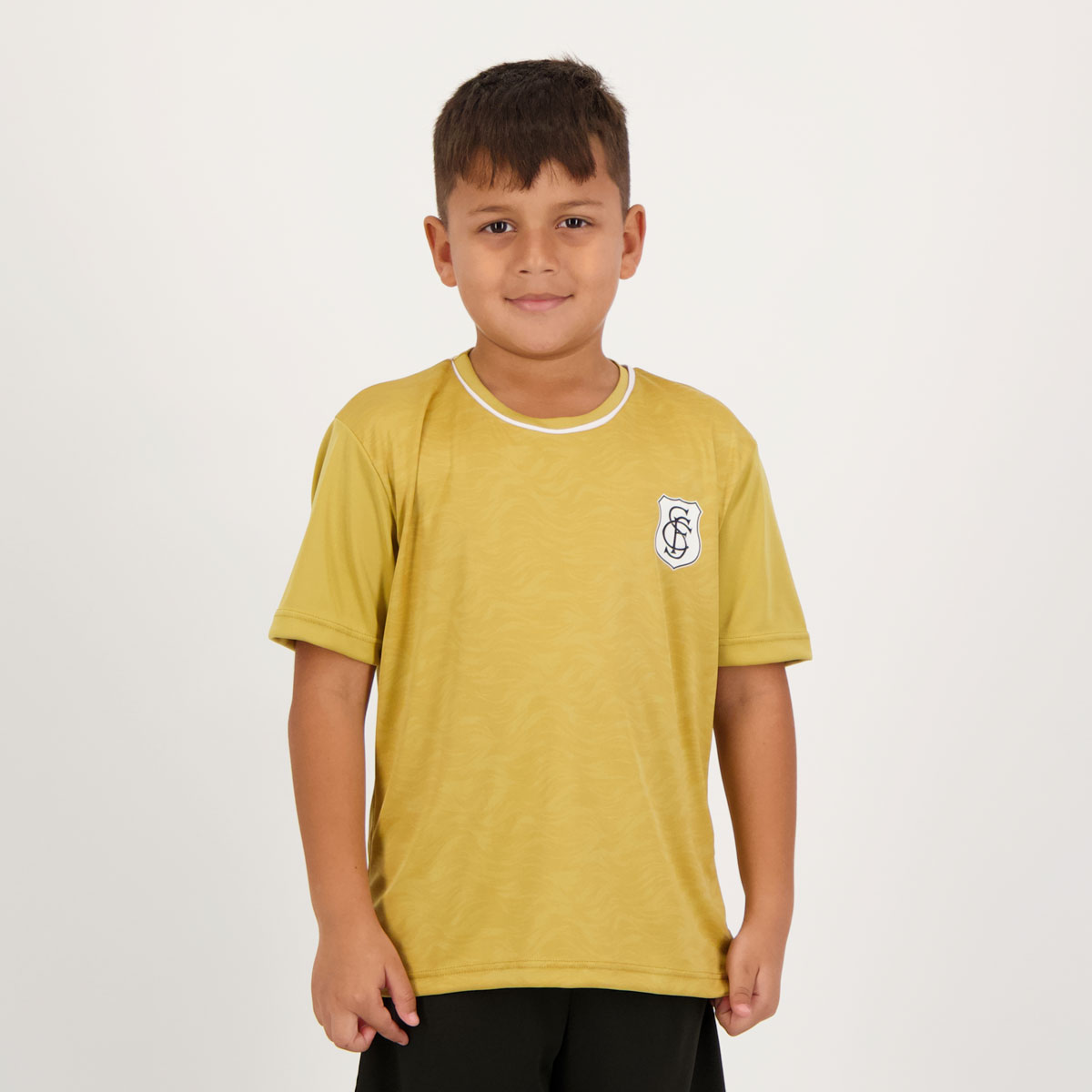 Camisa Santos Vivid Infantil Dourado