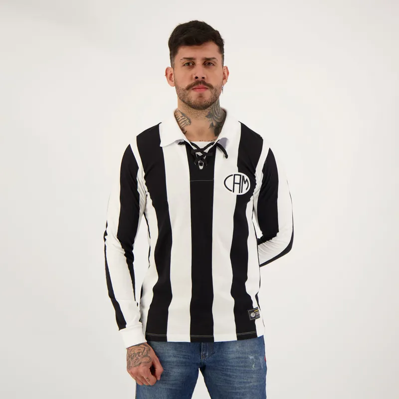 Camisa Atlético Mineiro Retrô 1914 Manga Longa