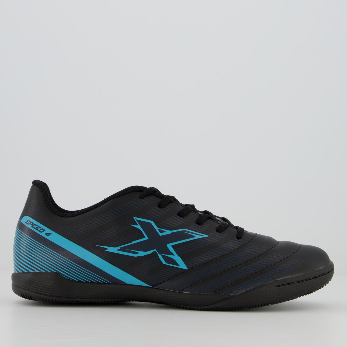 Chuteira Oxn Speed 4 Futsal Preta e Azul
