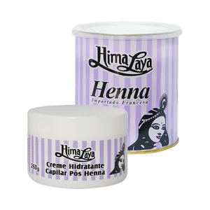 Kit Himalaya Henna Pó Castanho Médio 250g + Creme Hidratante Capilar Pós Henna 260g