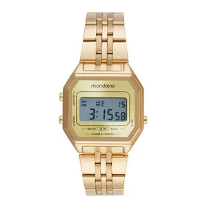 Relógio Unissex Digital Vintage Dourado