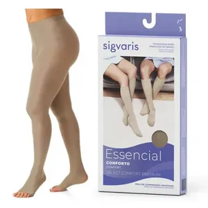 Meia Calça Sigvaris Select Comfort 862 20-30 Curto Ponteira Aberta P Natural Escuro 1 Unidade