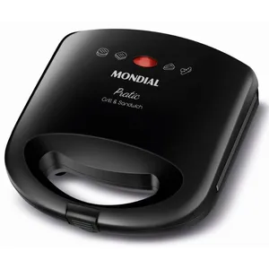 Sanduicheira Grill Mondial Pratic 750W | Preto (220 V)