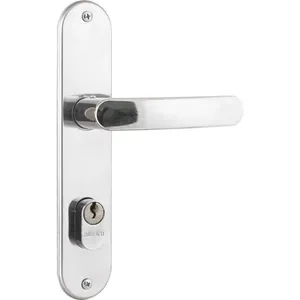 Fechadura Externa Premium 2600-71 com Maçaneta Curva para Porta Inox Polido Inox Aliança Importação Fechadura Externa Premium 2600-71 para Porta Inox Polido Inox Aliança Importação