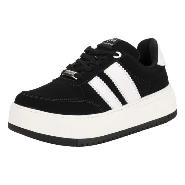 Tênis Feminino Casual Via Marte 233004 PRETO/BRANCO 40