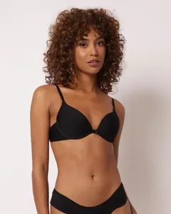 Sutiã Feminino Plush Up com Bojo Texturizado Preto 46