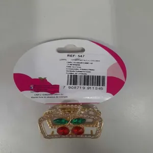 Piranha para Cabelo Moderninhas Metalica Cerejinha Ref 547