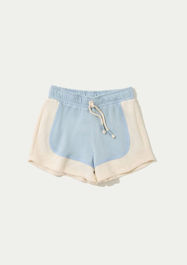 Shorts Infantil Menina Moletom Runner - Azul 010