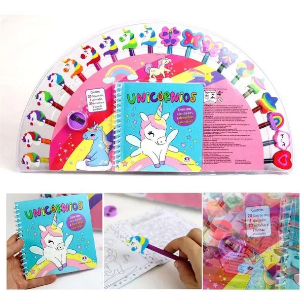 LIVRO BRINQUEDO ILUSTRADO KIT DIVERTIDO UNICORNIOS (9786526110096)