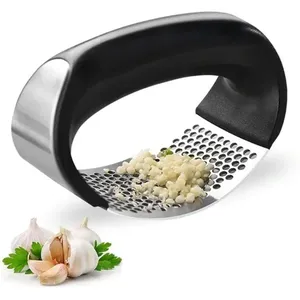 Espremedor Amassador Triturador De Alho Inox Manual Cozinha Inox Manual