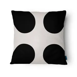 Capa Almofada Elegance Microfibra Branco Preto 43x43cm 4194670 - Tuti Gottô