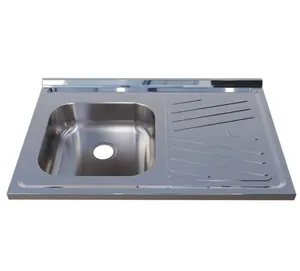 Pia para Cozinha Aço Inox 430 100x52cm com Cuba Deslocada Fabrinox Pia para Cozinha 430 Aço Inox 100x52cm com Cuba Deslocada