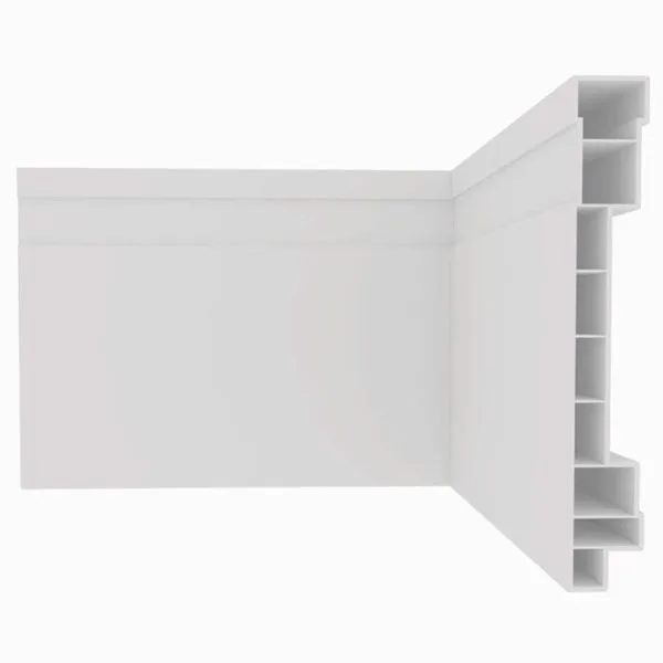 Rodapé De PVC Plasbil Nobre 10x240x1.5cm Branco (MP)