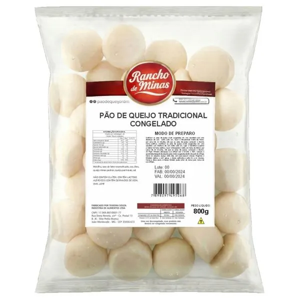 Pão de Queijo Rancho de Minas Tradicional 800g
