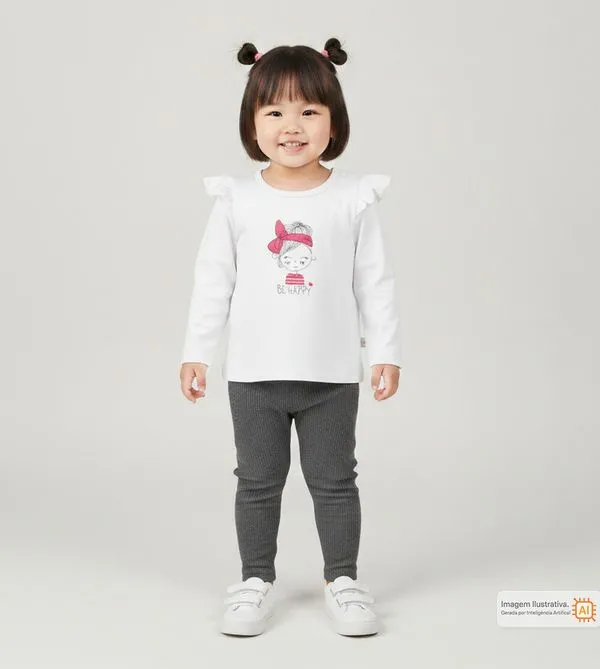 Conjunto Seja Feliz Branco - M