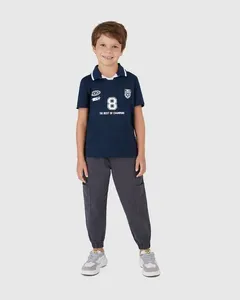 Camisa Polo Infantil Menino The Best Of Champions Em Algodão Malwee Kids Azul - 12