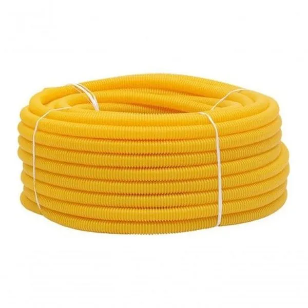 Conduíte Corrugado Conduite Corrugado de 5-8 Amarelo 50 Metros para Passagem de Fios com Alta Resistência à Compressão Conduíte Corrugado Conduite Corrugado de 5-8 Amarelo 50 Metros Flexível e Resistente à Curvatura