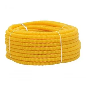 Conduíte Corrugado Conduite Corrugado de 5-8 Amarelo 50 Metros para Passagem de Fios com Alta Resistência à Compressão Conduíte Corrugado Conduite Corrugado de 5-8 Amarelo 50 Metros Flexível e Resistente à Curvatura