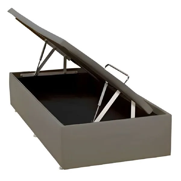 Base Baú Physical Camurça Bege para Solteiro com 88x188x39cm - 1051612185 - ORTOBOM