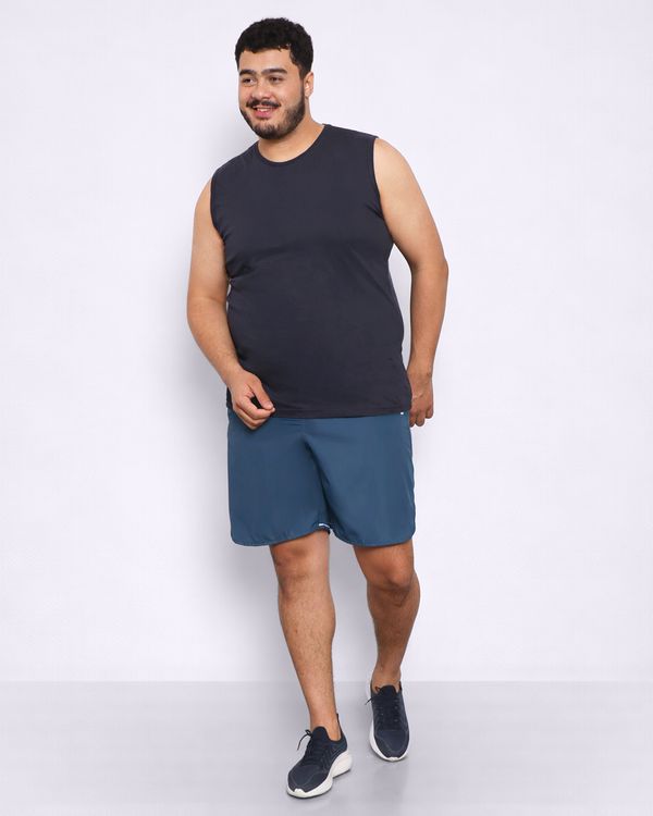 Bermuda Esportiva Plus Size Masculina com Bolsos Marinho G1