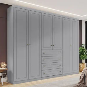 Guarda Roupa Belmont com 6 Portas - Cinza