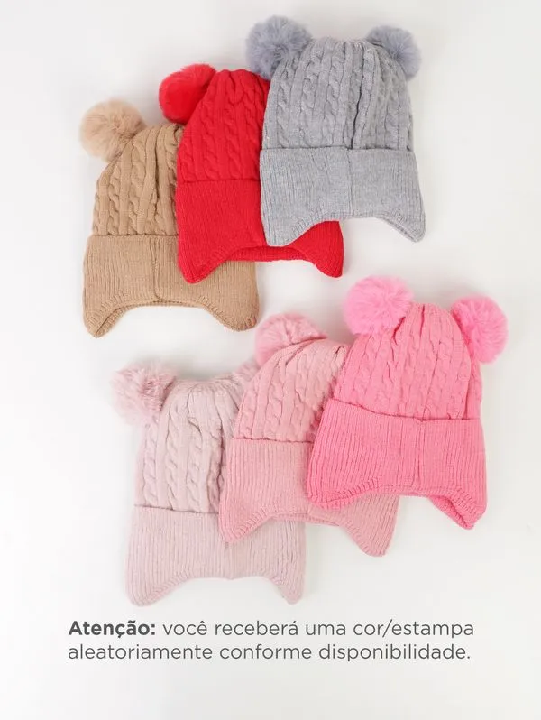 Gorro Com Pompom Infantil SORTIDO
