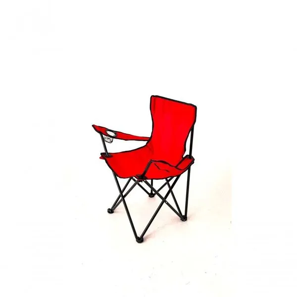 Cadeira Dobrável para Camping com Apoio de Braço e Porta Copos Vermelho Jac Pack Cadeira Dobrável Camping Portátil com Apoio de Braço Vermelho Jac Pack