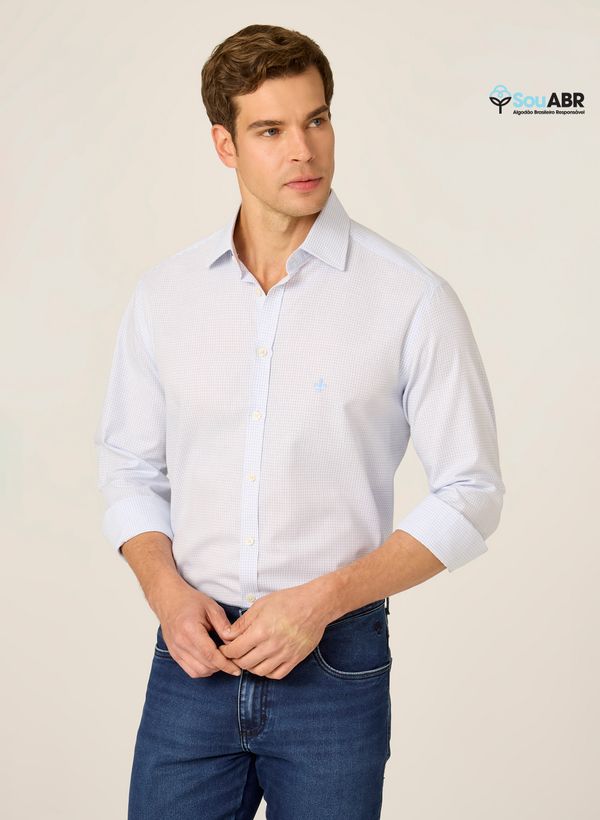 Camisa Comfort Fit Micro Dudalina Masculina 46