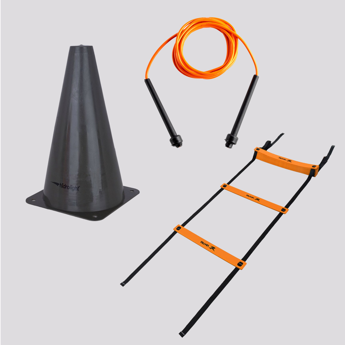 Kit Treino de Agilidade Cone, Escada e Corda