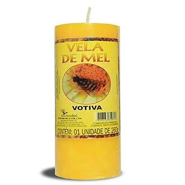 Vela Votiva de Mel 7 Dias Amarela 260g 10120 - Moroabá