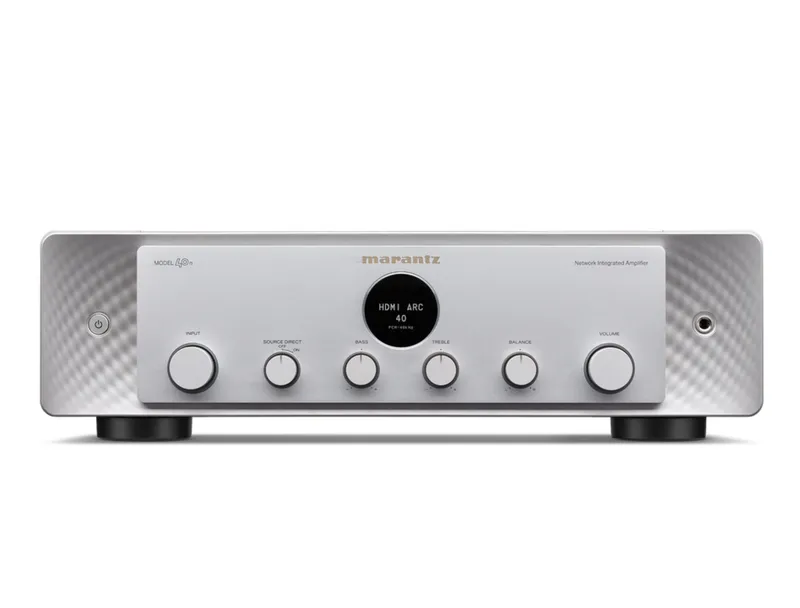 Marantz Model 40n Amplificador Integrado Estéreo com Streaming, HDMI ARC e HEOS - Prata