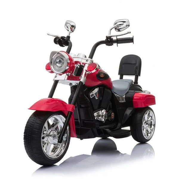 Moto Elétrica Infantil a Bateria 6V com Luzes LED, Buzina, 2 Velocidades e Marcha Ré, Freddo, Rosa 110v