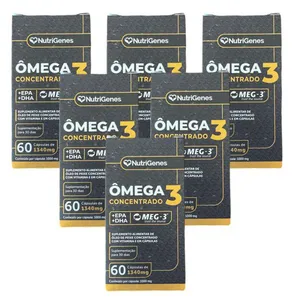 6x Ômega 3 Super Concentrado 1.100mg +dha +epa Nutrigenes