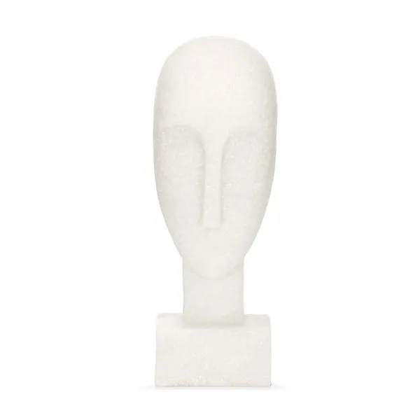 Escultura Face Poliresina Branca 20x7,5x7cm 20125 - Mart