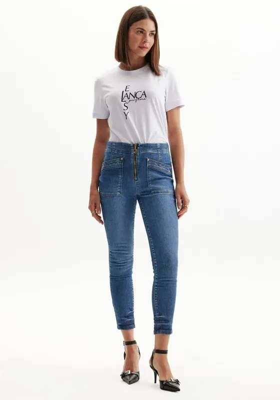 Calça Jeans Skinny Super High Azul 32