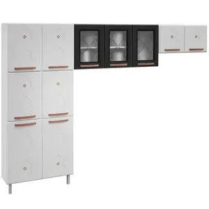 Armário de Cozinha Telasul Mirage New Branco e Preto