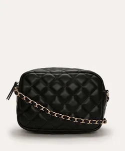 bolsa matelassê com alça corrente preto UNICO