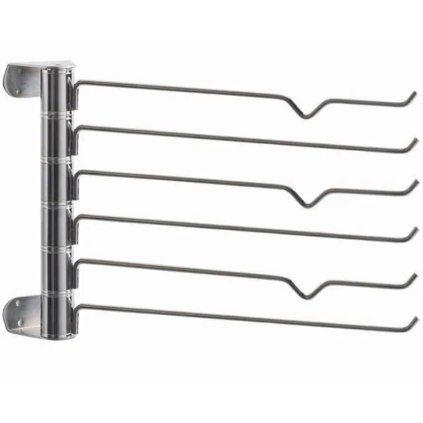 Calceiro Aramado Vertical Giratório 6 Varetas Cabide para Calças Giosul em Aço Cromado Closet Guarda Roupas
