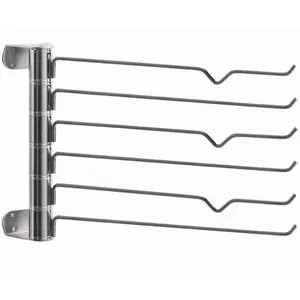 Calceiro Aramado Vertical Giratório 6 Varetas Cabide para Calças Giosul em Aço Cromado Closet Guarda Roupas