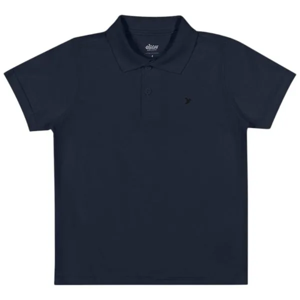 Camiseta Polo Infantil Elian 2 Azul Marinho (MP)