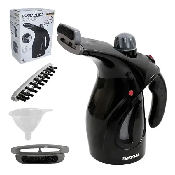 Vaporizador de Roupas Portátil Startools Vaporizador Roupas Portátil Passadeira 800W 0,2L Escova Preto Vaporizador de Roupas Portátil Startools Vaporizador Roupas Portátil Passadeira 800W 0,2L Preto