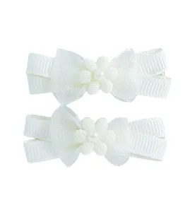 Bico de Pato Mini Flor Off White com 2 unidades Off White